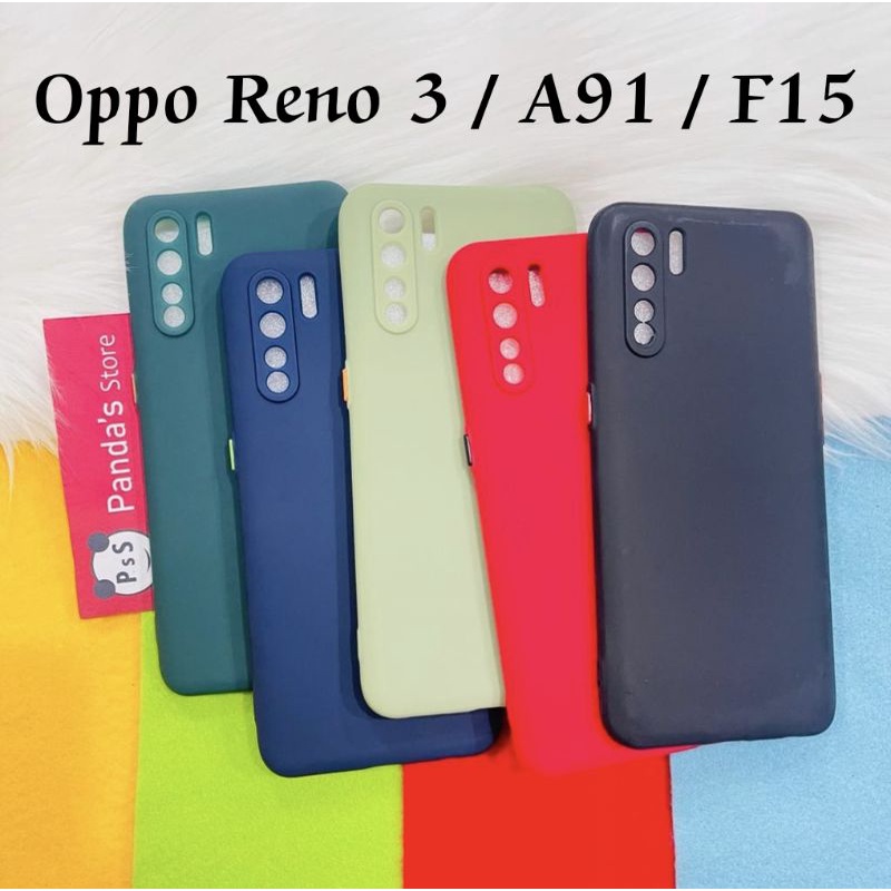 Case Oppo Reno 3/A91/F15 Babycase + Pelindung Kamera, Makaron Full Color (PsS)