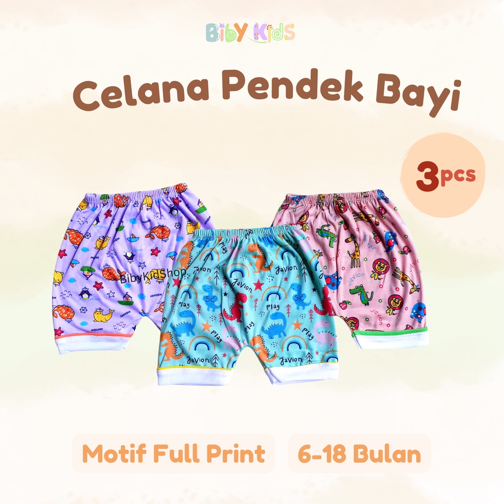 3 Pcs Celana Pendek Bayi Laki Laki Perempuan 6 12 Bulan Celana Bayi Newborn Pakaian Bayi Baru Lahir Termurah