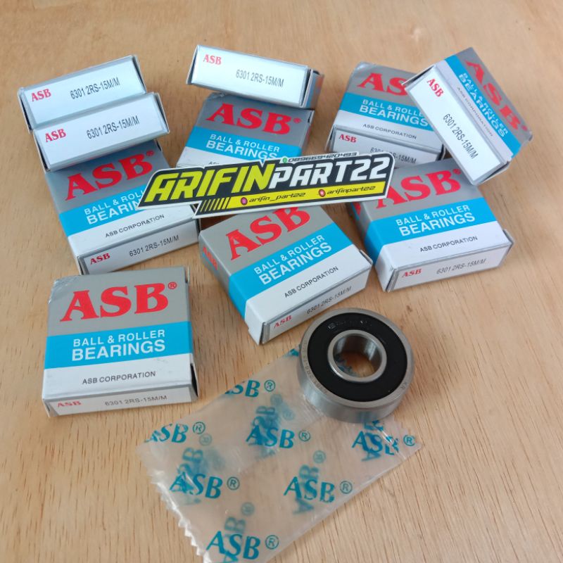 Bearing 6301 2RS 15 mm bearing laher laker 6301 2RS  15mm ASB