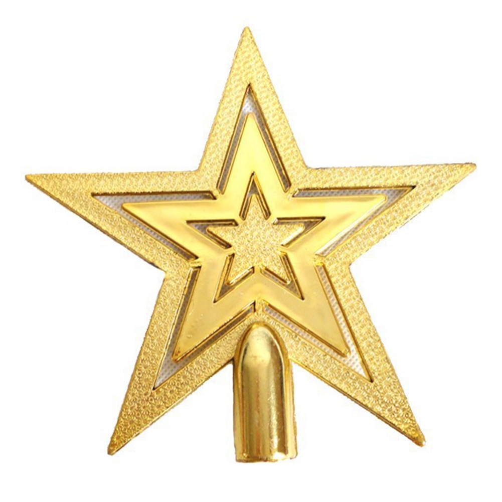 20cm Christmas tree top star five-star Christmas ornament tree top star golden top star Christmas tree pendant ornaments OW