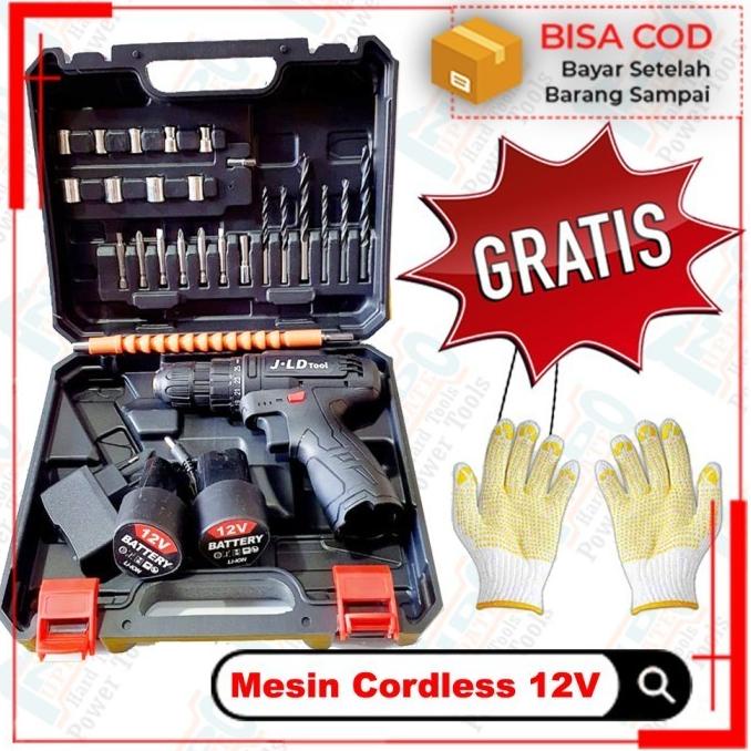 cordless drill / bor cas / mesin bor cas / bor tangan / bor 12v JDL