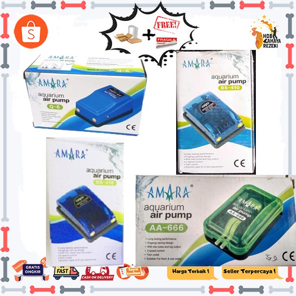 PAKET LENGKAP AMARA AERATOR  2 Lubang Airator Amara Aquarium hydroponik hidroponik Oksigen