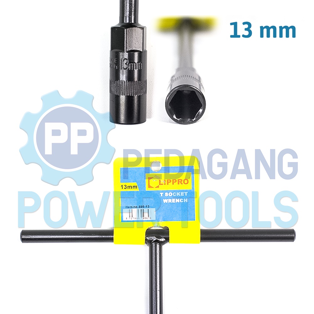 LIPPRO KUNCI T SOCKET 13 MM / KUNCI SOK T / KUNCI T SOCK 886-13