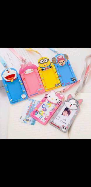 gantungan kartu ID name card holder silikon karakter name tag holder ok  god  god