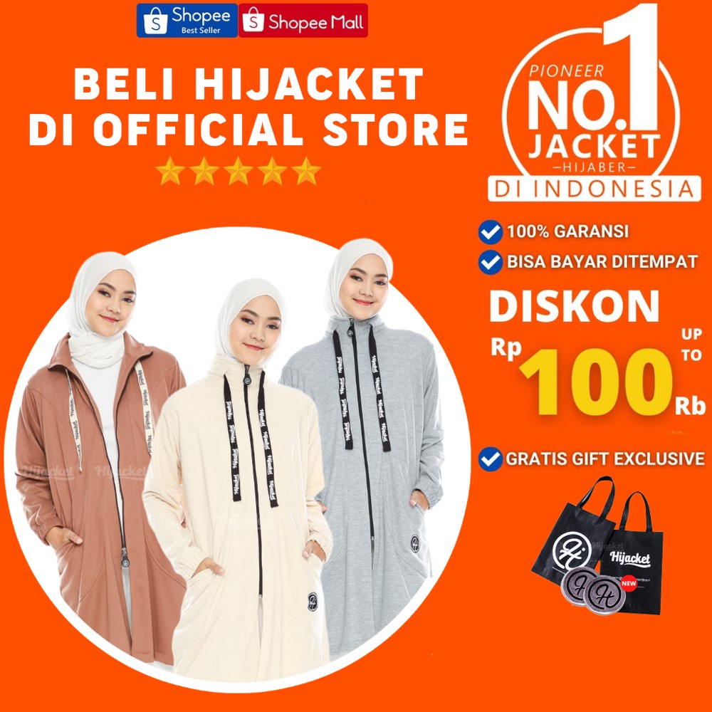 ⭐️BEBAS ONGKIR⭐️ HIJACKET NAZWA SERIES - HIJACKET OFFICIAL HIJACKET STORE JAKET MUSLIMAH JAKET HIJAB