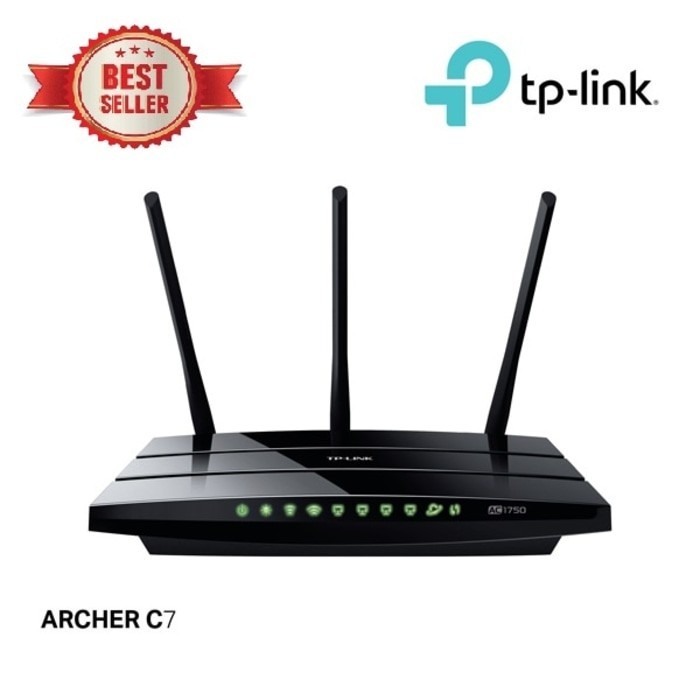 TP-LINK ARCHER C7 AC1750 Wireless Dual Band Gigabit Router - Black