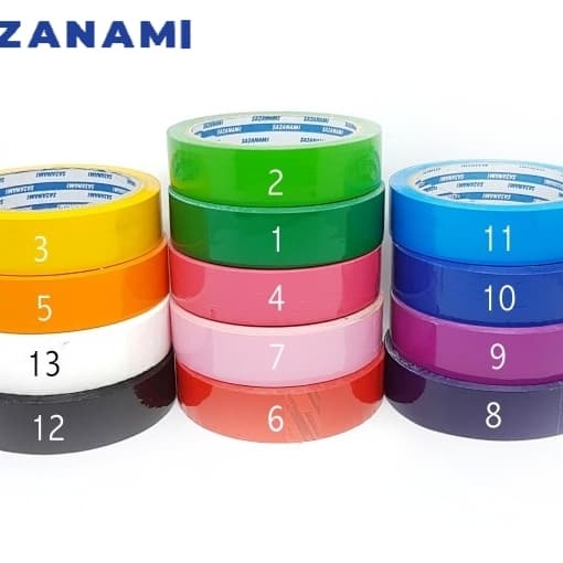 

PEREKAT-PENGIKAT- 1 ROLL ISOLASI WARNA 1" INCH 24MM X 50M SAZANAMI LAKBAN SELOTIP WARNA - PUTIH