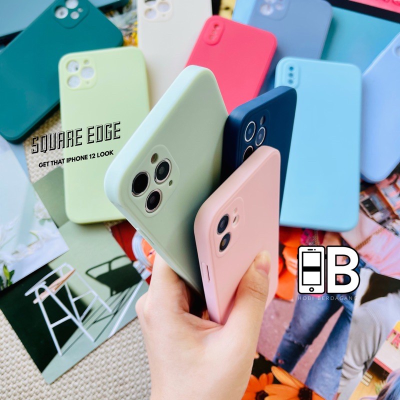 Soft Case Silikon Candy TPU SQUARE EDGE LENS COVER Case iPhone 6 6+ 6S+ 7 7+ 8 8+ X XR XS 11 PRO MAX