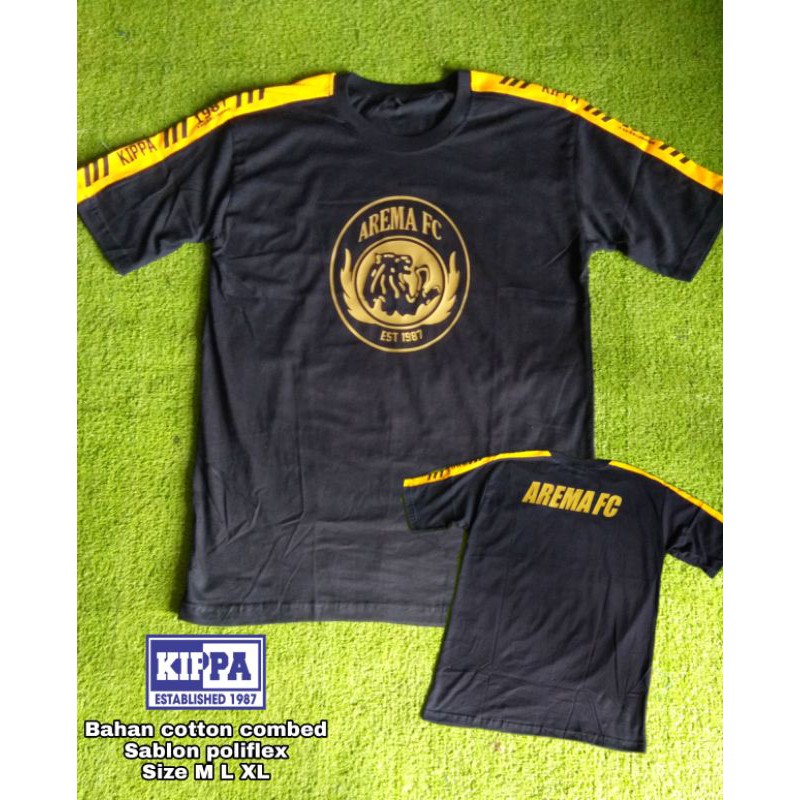 Kaos arema logo gold