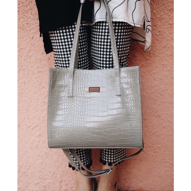 Kalani Bags - Ellen croco grey