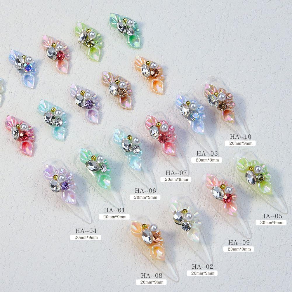 Agustin 3D Dekorasi Nail Art Elegan Vintage Wanita Hiasan Kuku Membuat Perhiasan Berlian Imitasi Manikur Aksesoris