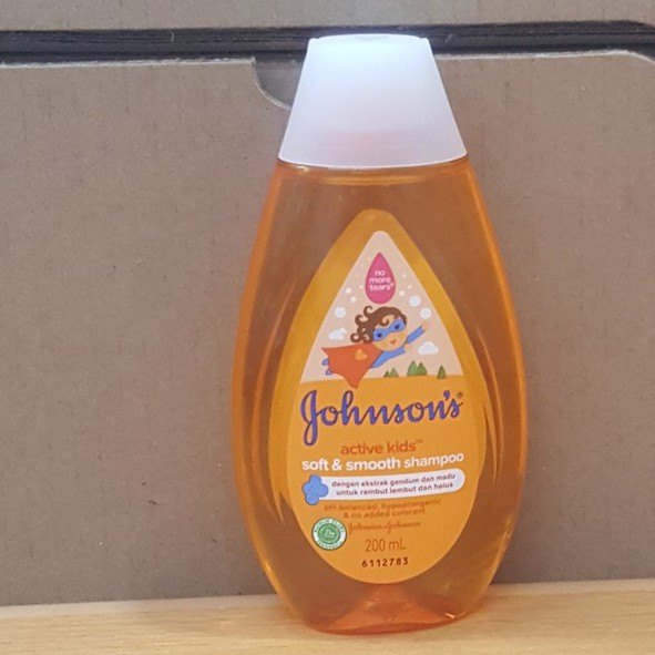 Johnson's active kids soft &amp; smooth shampoo 200ml dan shiny drop conditioner