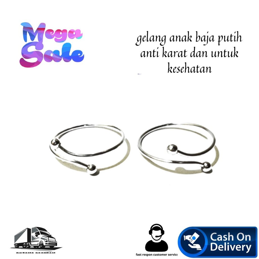 GELANG BAYI BAJA PUTIH