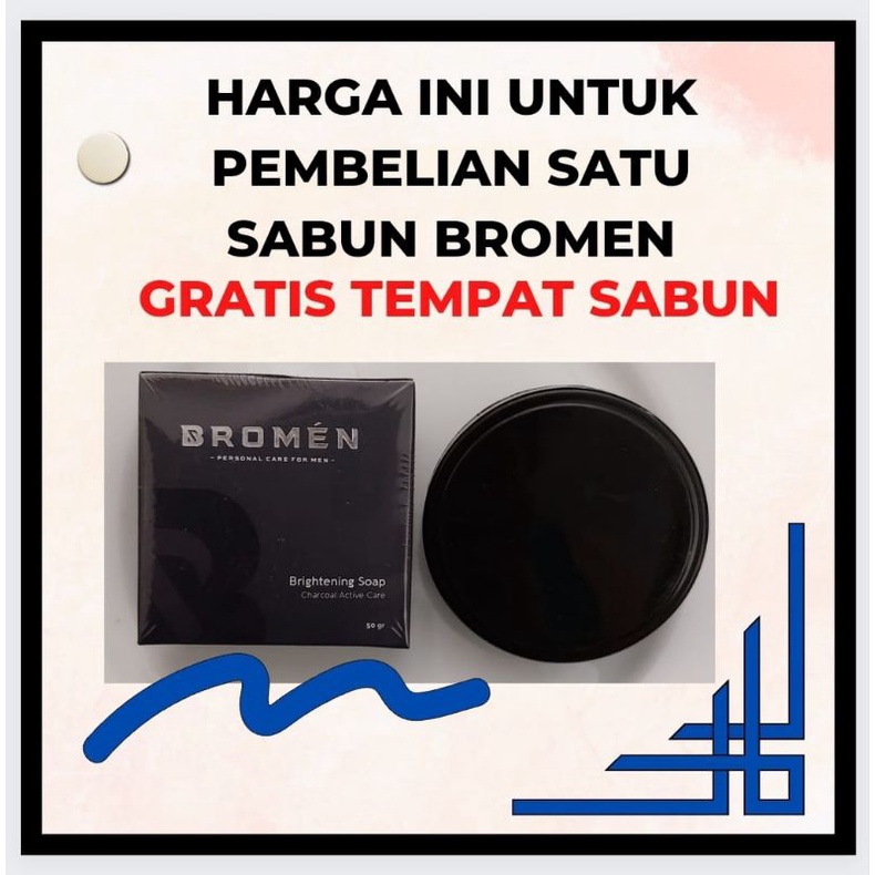 (HEMAT SALE) 𝗕𝗥𝗢𝗠𝗘𝗡 𝗦𝗔𝗕𝗨𝗡 𝗖𝗢𝗪𝗢𝗞 1 PCS  SABUN SAJA Perawatan Wajah Cowok Penghilang Jerawat Harum Wangi Maskulin