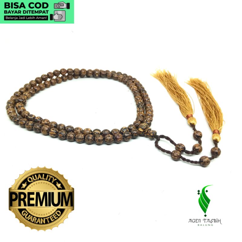 Tasbih Kayu Liwung Macan Size 6mm Isi 99 Butir Dan 108 Butir ORIGINAL!!!