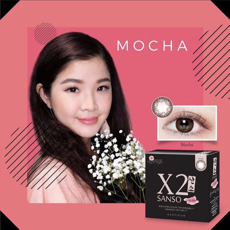 X2 SANSO Black Softlens Ebony Espresso Mocha