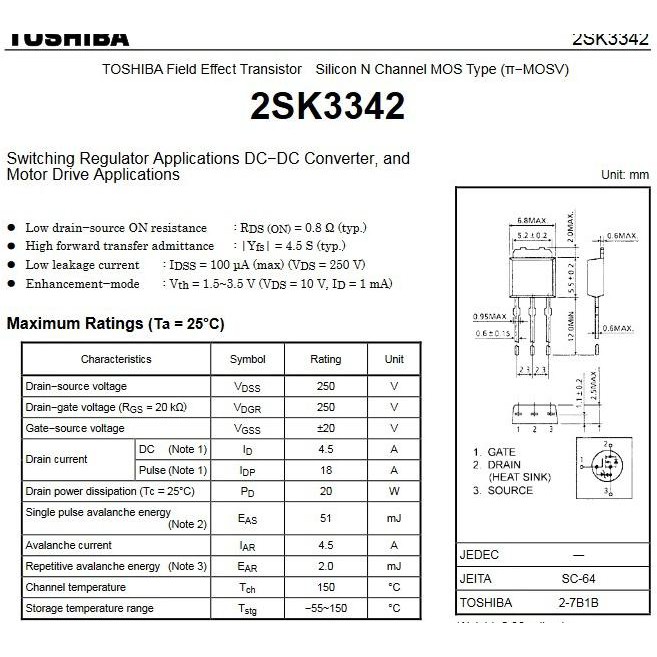 2SK3342 K3342 TRANSISTOR N-MOSFET