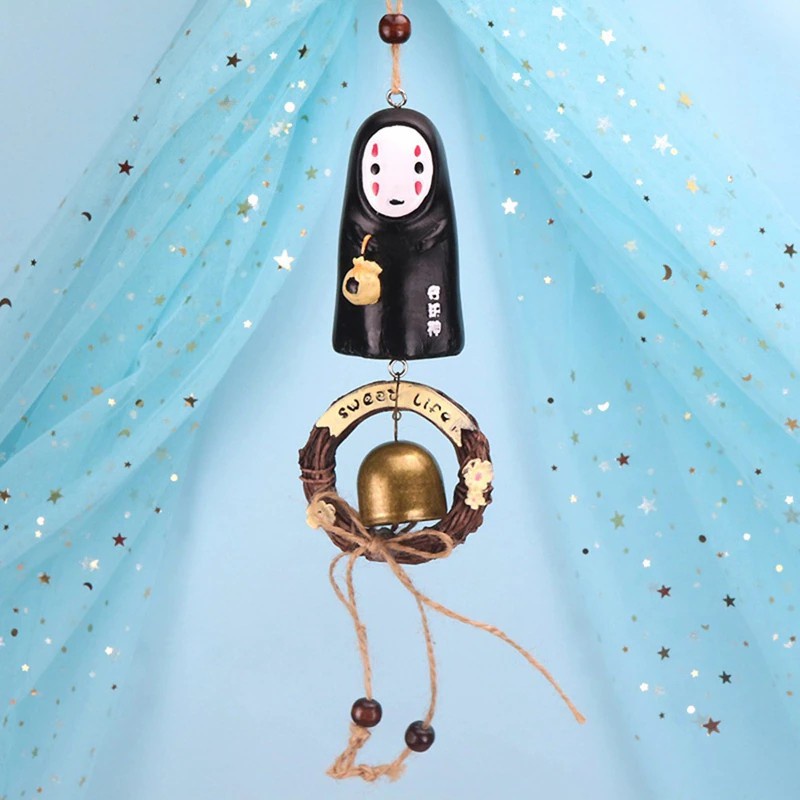 Wind Chimes Figure Spirited Away No Face Kaonashi + Bell Sedang Gantungan