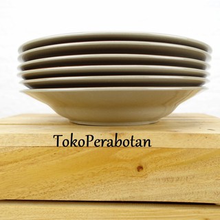 TOKOPERABOTAN Piring Makan Keramik Coklat Lucky 8 inchi TOKOPERABOTAN Piring Makan Keramik Coklat Lucky 8 inchi