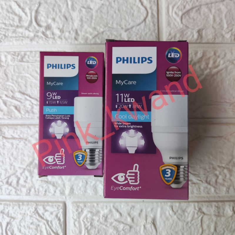 Lampu led bright 9w, 11w philips