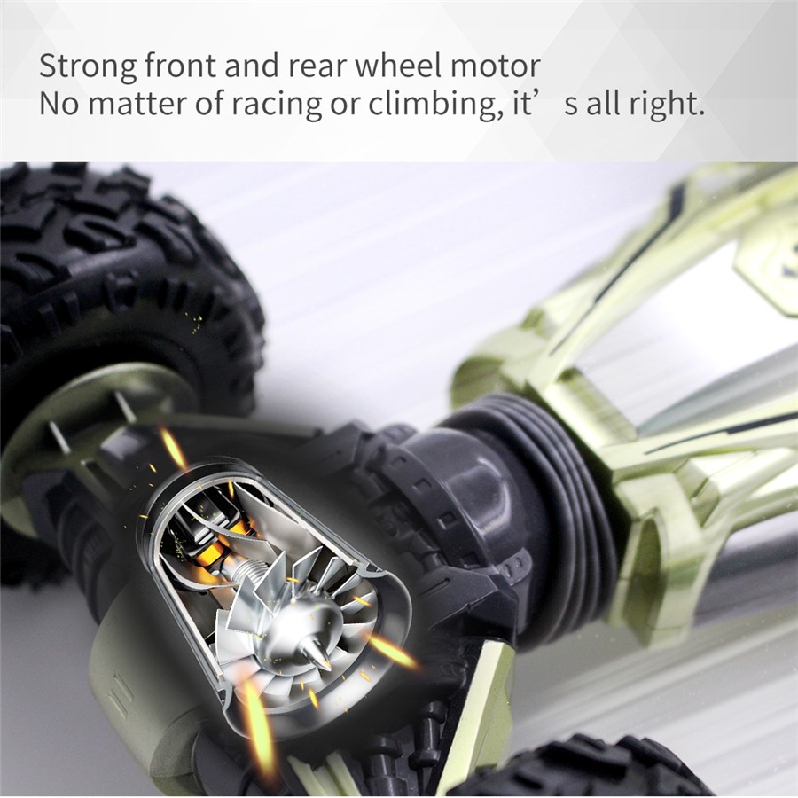 Mainan RC Car Offroad Rock Crawler 2.4GHZ 4WD Mainan Mobil Remote Control Hijau