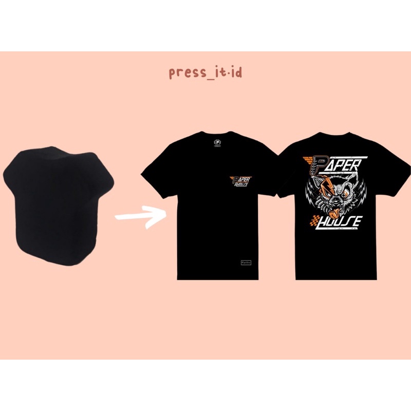 T-Shirt Cotton Compress Premium Wolf Black