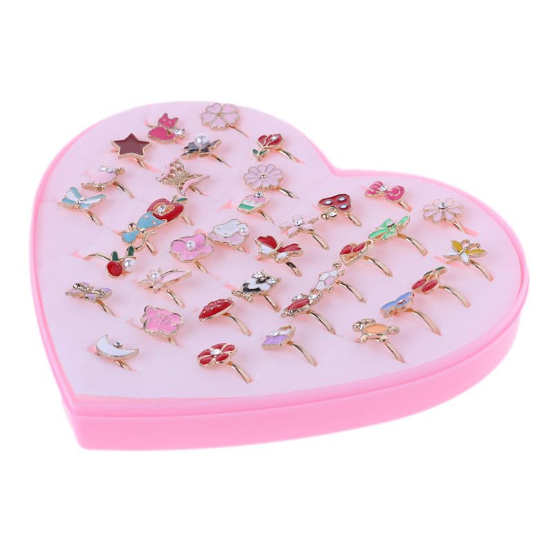 5pcs Mainan Cincin Adjustable Motif Kartun Untuk Anak 5pcs Mainan Cincin Adjustable Motif Kartun Untuk Anak