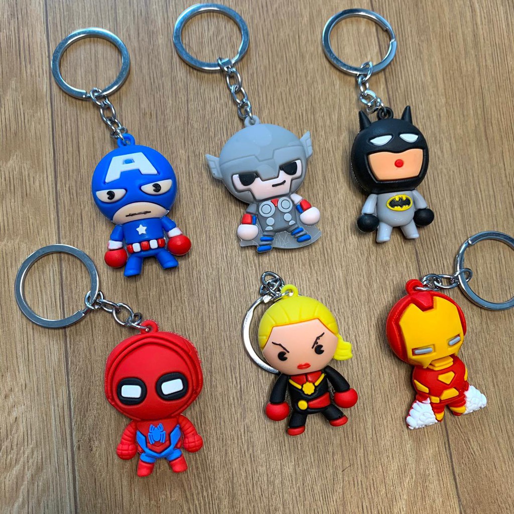 GANTUNGAN KUNCI SUPER HERO MARVEL SOUVENIR LUCU UNIK IMPORT TERMURAH GANTUNGAN HANDPHONE READY COD