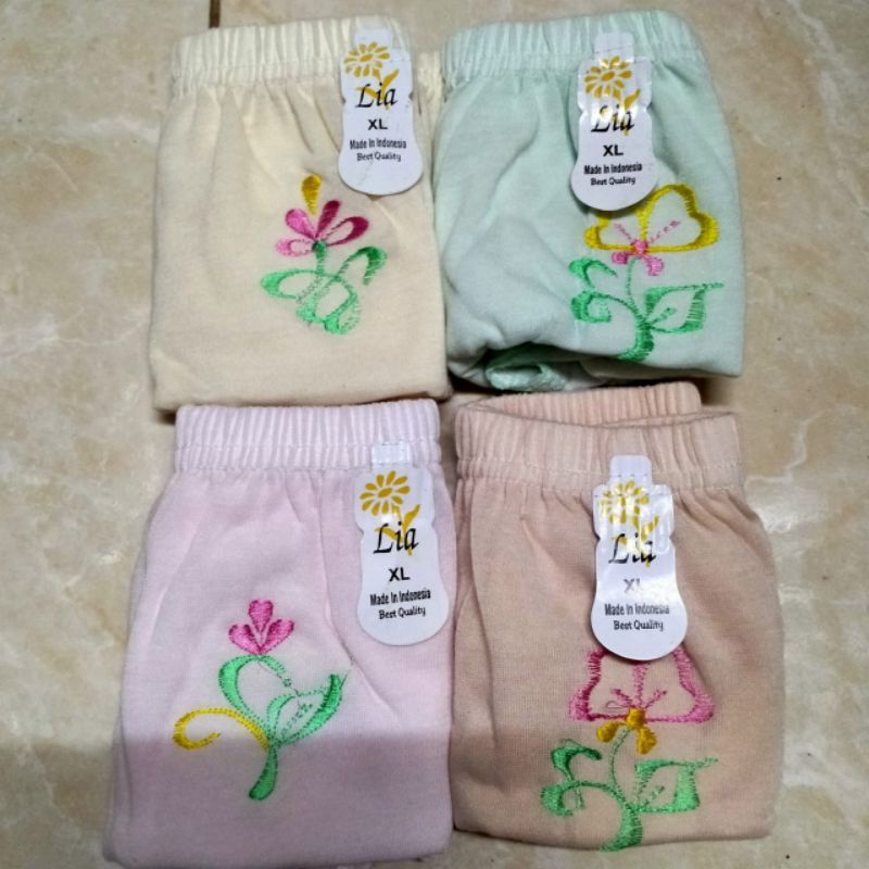 celana dalam wanita motif bunga bordir | cd lia bahan katun termurah