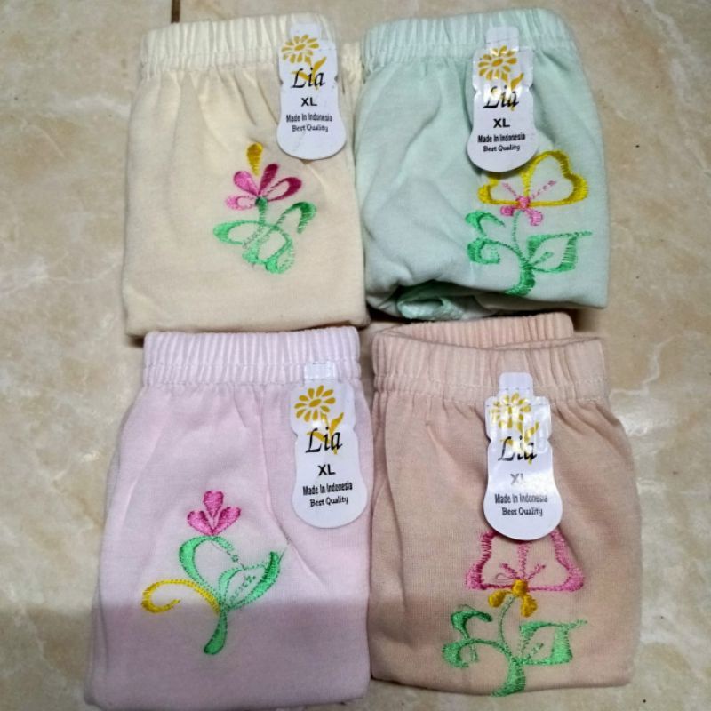 1 lusin celana dalam wanita motif bunga termurah | cd lia bordir dan sablon