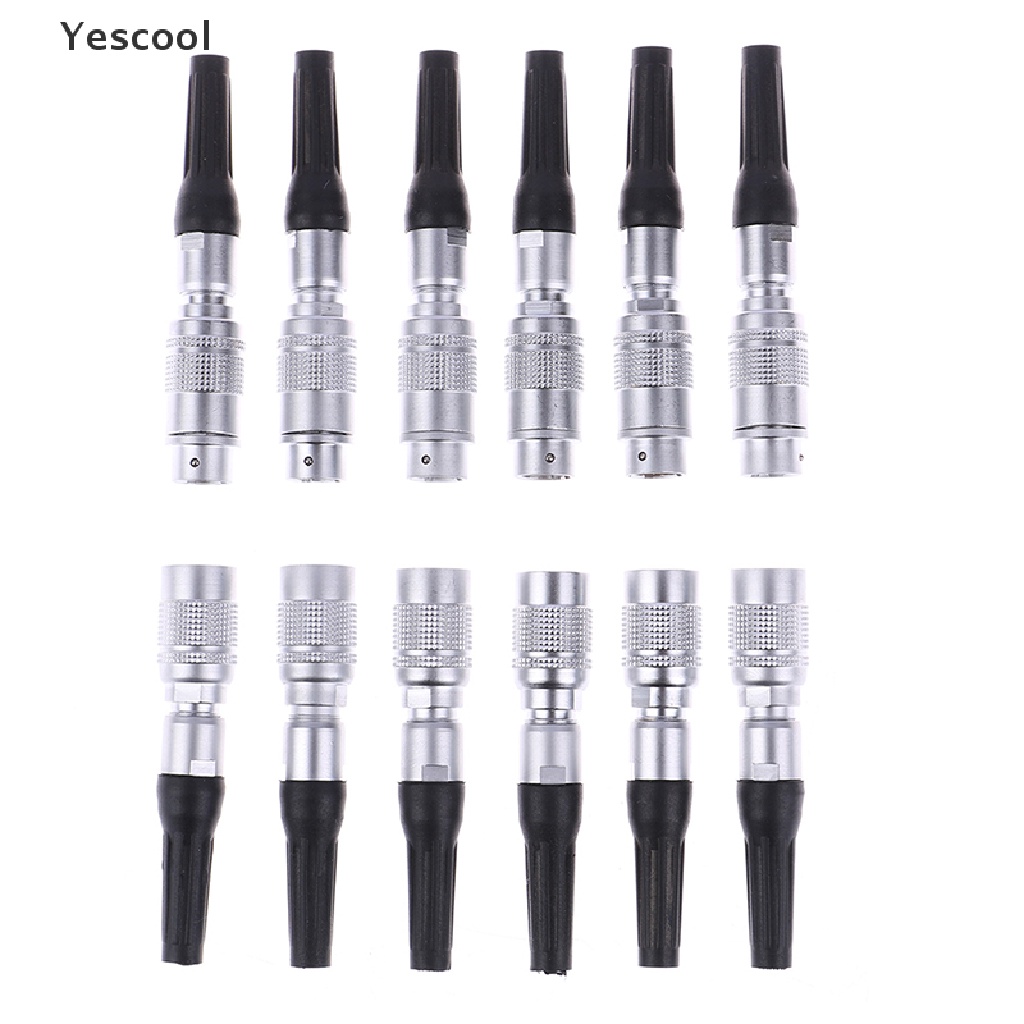 Yescool 1 Set Konektor sensor Sirkular YC8 mini Model push pull self lock