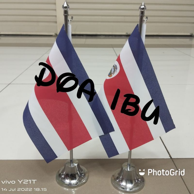 

best seller tiang stenlis meja+bendera KOSTA RIKA ready stock