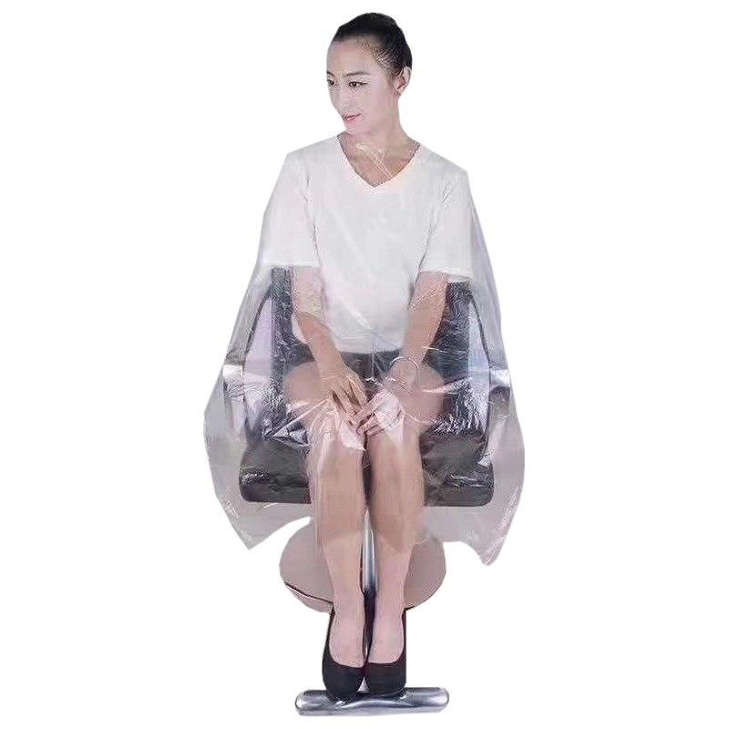 Kip / Kep / Cape Potong Plastik Transparan Salon Barbershop / Kip Potong Disposable