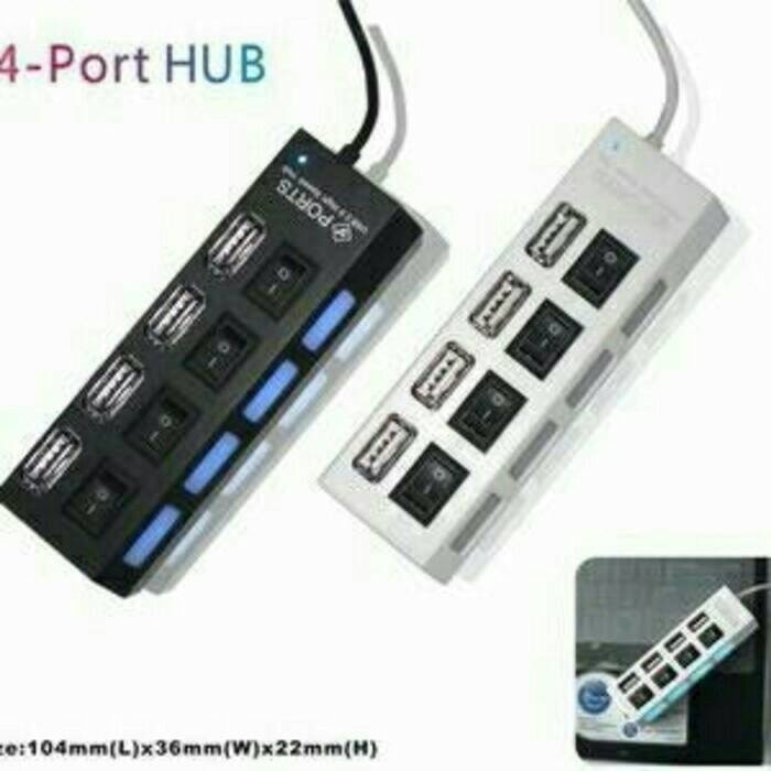 USB Hub 4Port USB 2.0 with Switch On/Off