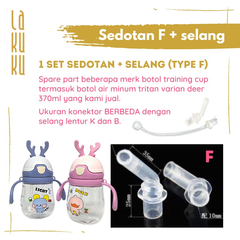 Lakuku - Spare part sedotan selang botol minum baby safe sugar baby universal