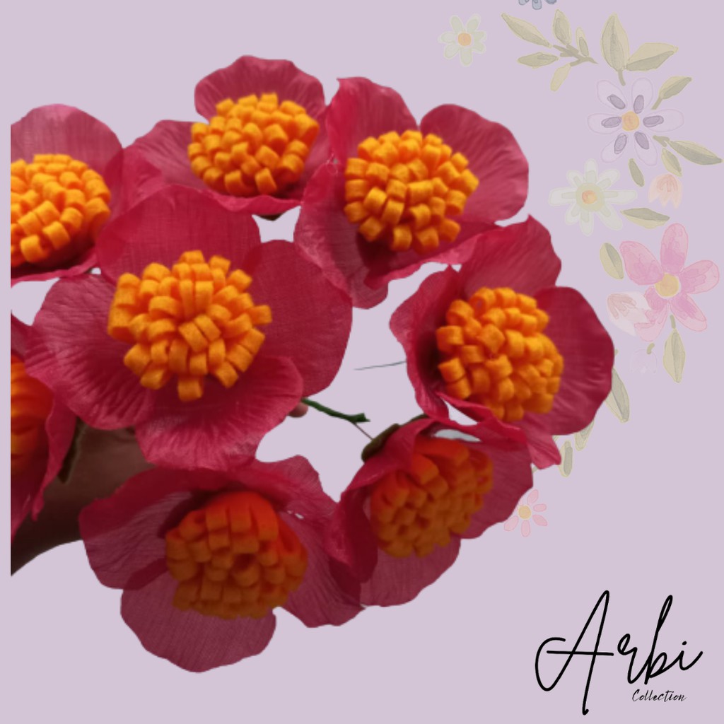 Bunga Plastik Mawar Kuntum Kelopak Artificial Backdrop Seserahan