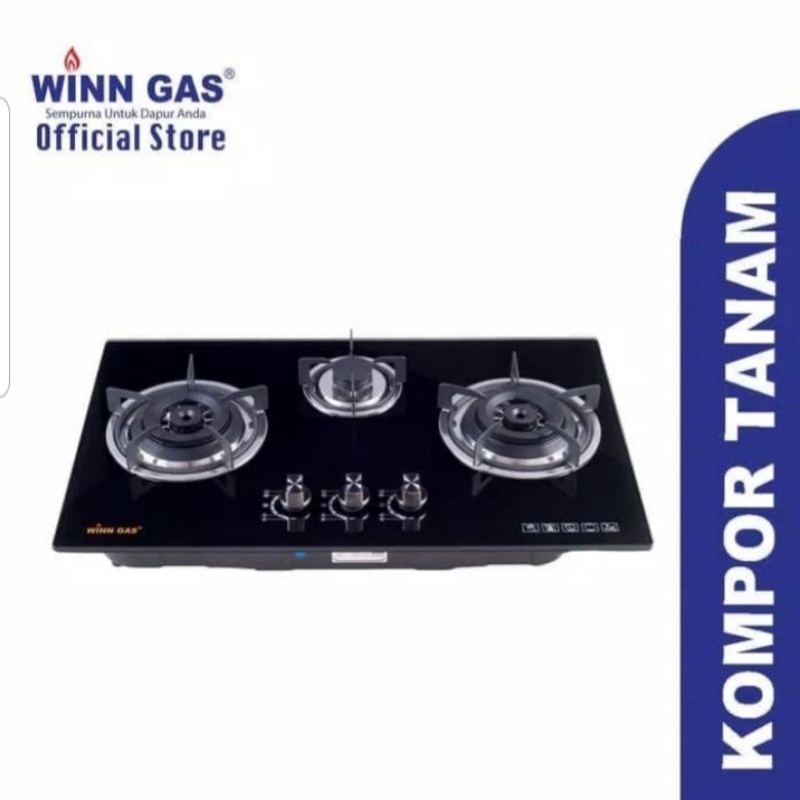 Winn Gas Kompor Tanam 3 tungku Kaca W 999