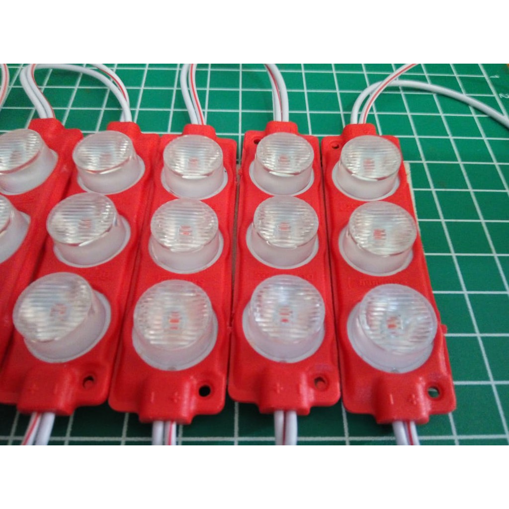 [DSP-9109] 3 LED MODUL 3030 3 MATA 3 WATT 12V TYPE 7520 MERAH