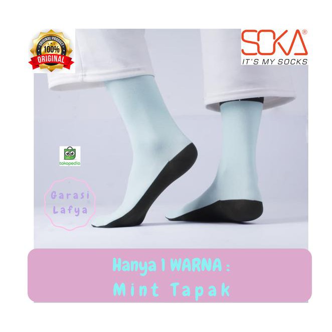 zgs4 soka kaos kaki jempol panjang hijau mint tapak hitam ecosocks lfo0