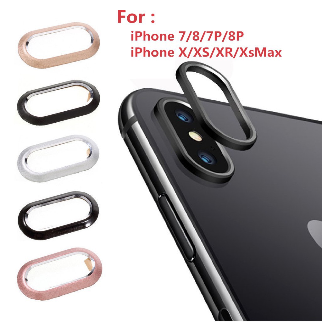 For iPhone 7 8 SE2020 7P 8P Xs Max X XR perlindungan lensa ponsel / cincin penutup pelindung