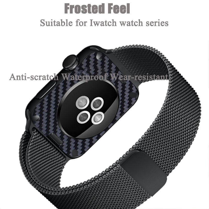 Stiker Pelindung Layar Hydrogel Carbon Fiber Untuk Apple Watch Seri 3 4 5 6 7 SE 38mm 40mm 41mm 42mm 44mm 45mm