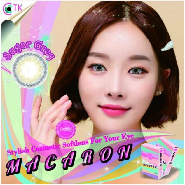 SOFTLENS MACARON SUGAR GREY MINUS (-050 S/D -600) BY CTK