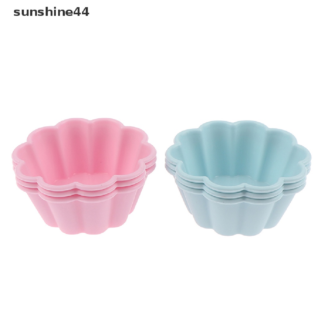 Sunshine 6pcs Cetakan Kue Muffin / Cupcake DIY Bahan Silikon