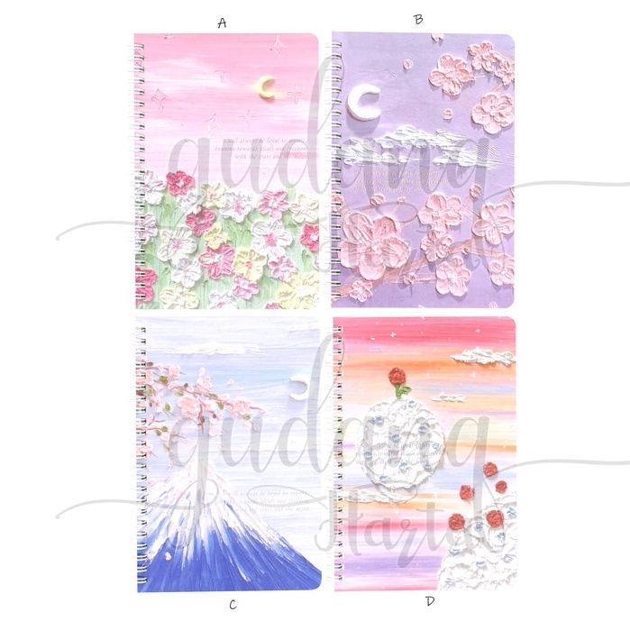 

GCC Notebook A5 Spiral Moon In The Sky Buku Motif Bulan Dan Awan GCC 308150