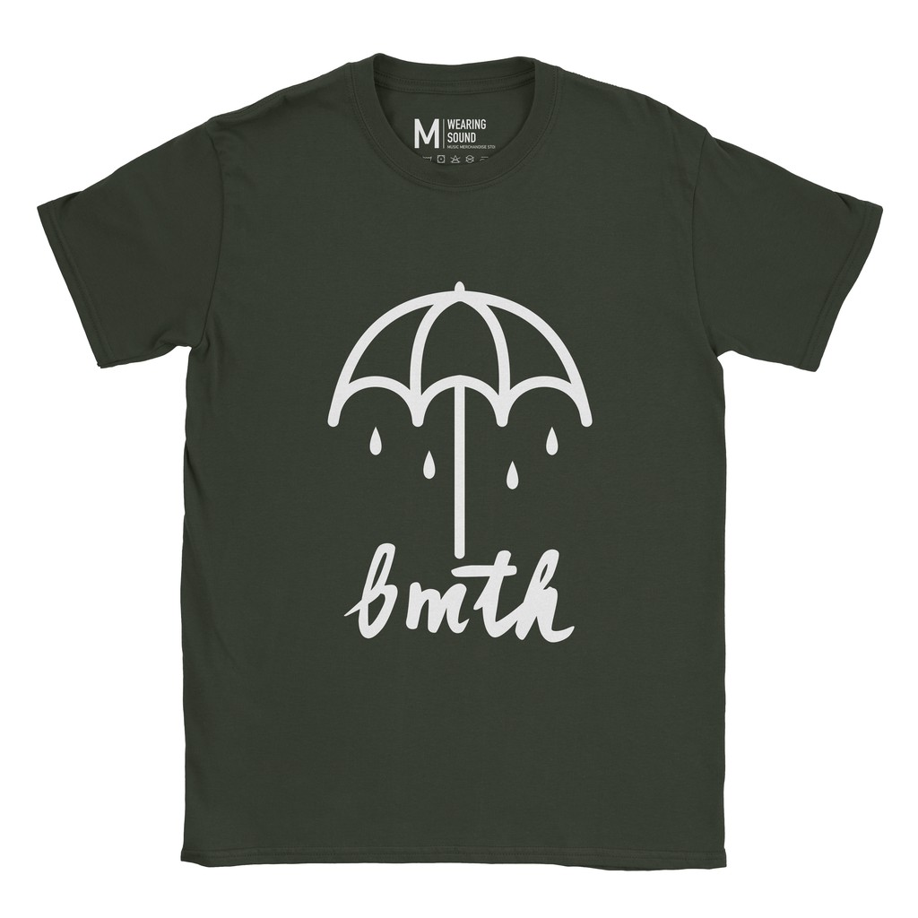 Baju Kaos Band BMTH Bold Forest Green