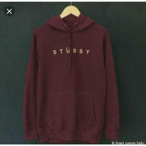 (BAYAR DI TEMPAT/COD) Stussy Sweater Helvetica Hoodie Pria Fit L