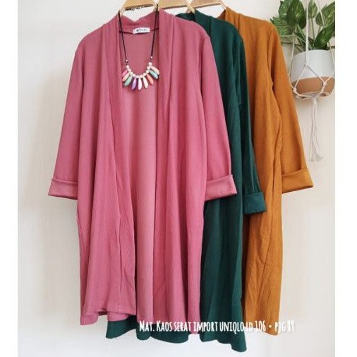 Cardi kaos serat import uniqlo ld 106 cm