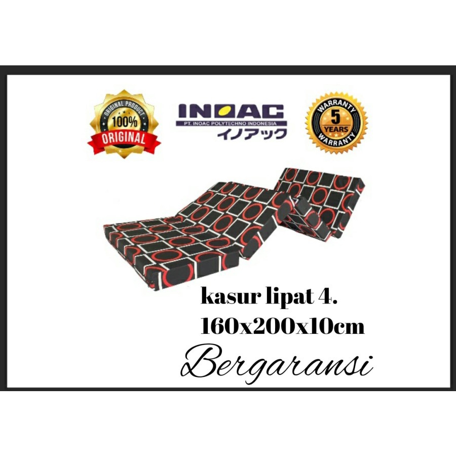Kasur Busa Lipat INOAC Bergaransi 200 x 140 x 10 cm dan 200 x 160 x 10 cm