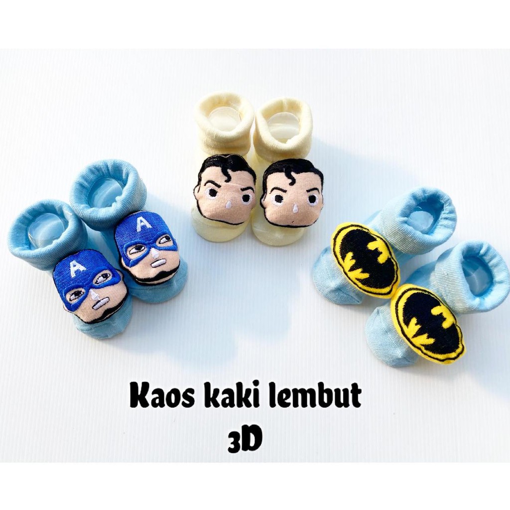 3D kaos kaki anak bayi boneka Lucu Murah lembut Bagus Terlaris Babeebabyshop