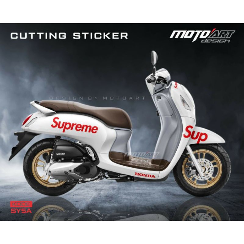 STICKER SCOOPY TAHUN 2021 MOTIF SUPREME MURAH ORIGINAL